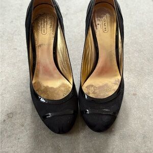 Coach Black Shoe with Rubber Sole